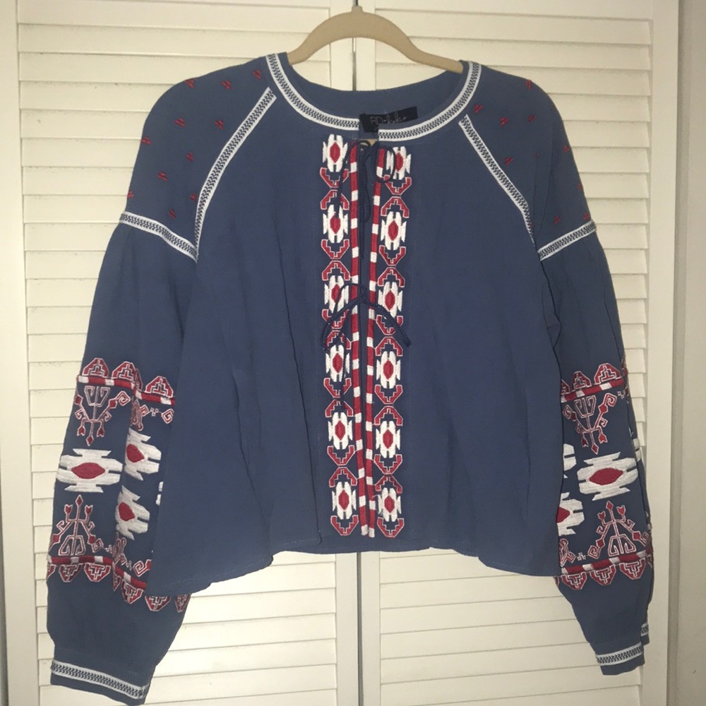 🔥RD & KOKO anthropologie embroidered top🔥 - Picture 4 of 8